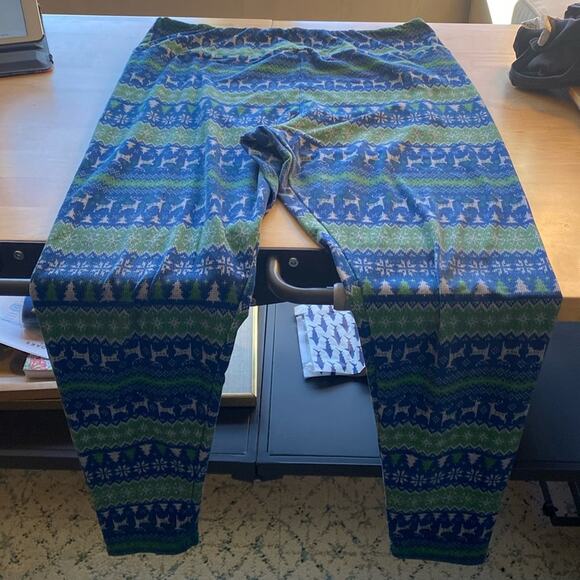 LULAROE holiday themed fleece leggings - Picture 1 of 4
